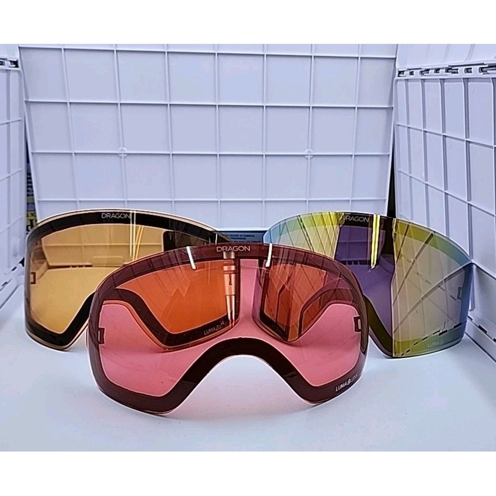 Dragon Luma Replacement Snow Goggle Lens Lot Of 3 Used